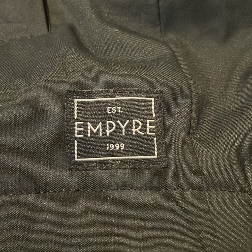EMPYRE Hooded Winter Jacket with Embroidered Rose, Women’s M, Black - Picture 3 of 8
